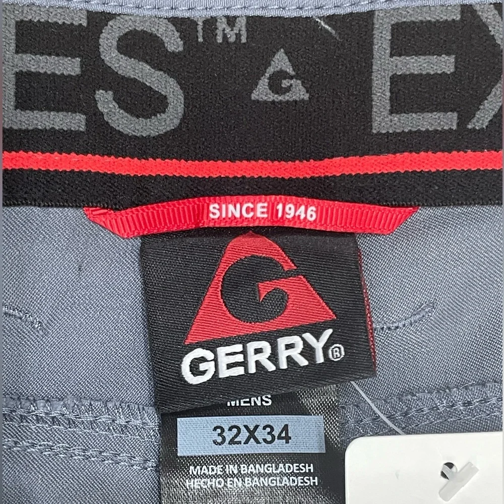 Gerry Men's Blue Tech 5 Pocket Stretch Fabric Comfort Waistband Pant 32X34